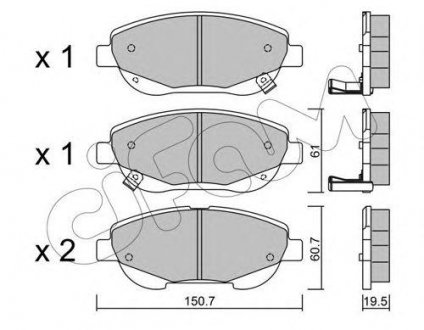 Купить TOYOTA колодки тормозов. передняя. Avensis 2,0-2,2 08- Toyota Avensis, Verso CIFAM 822-879-0 (фото1) подбор по VIN коду, цена 1391 грн.