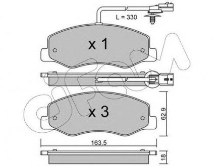 Тормозные колодки зад. Master/Movano 10- (спарка) CIFAM 822-900-0