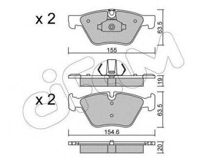 Купить Колодки тормозные F10/F11 (09-17) BMW F10, F11 CIFAM 822-917-0 (фото1) подбор по VIN коду, цена 1461 грн.