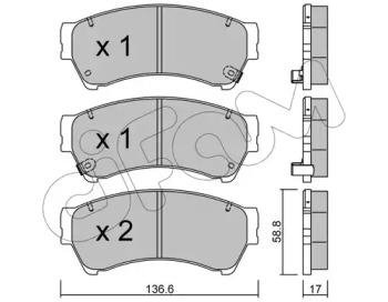 Купити Гальмівні колодки пер. Mazda 6 07-13 Mazda 6 CIFAM 822-924-0 (фото1) підбір по VIN коду, ціна 1075 грн.