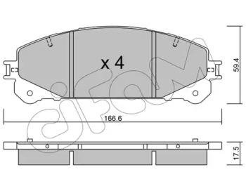 TOYOTA Колодки тормозные дисковые Lexus CIFAM 822-938-0