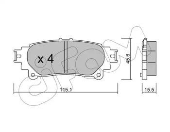 TOYOTA Колодки тормозные задние. Lexus IS 13-,RX 09-,Prius 12- CIFAM 822-939-0