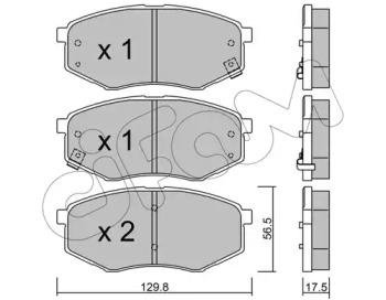 Купити Гальмівні колодки пер. iX20/Sonata/Soul (09-21) Hyundai IX20 CIFAM 822-942-0 (фото1) підбір по VIN коду, ціна 1100 грн.