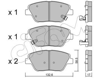 Купить HYUNDAI Тормозн.колодки передн.Sonata NF,Kia Optima 09- Hyundai Sonata CIFAM 822-945-0 (фото1) подбор по VIN коду, цена 1032 грн.