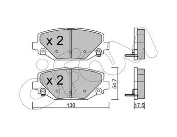 Тормозные колодки задн. Chrysler Grand Voyager CIFAM 822-947-0