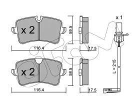 Колодки гальмівні задні Audi A6/7 11- CIFAM 822-955-0K