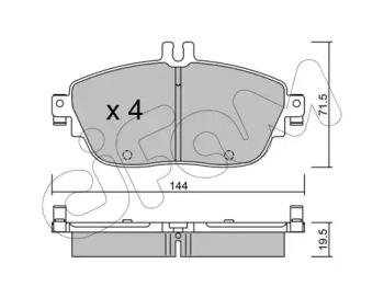 DB Колодки торм. пер. A/B/GLA-Class Mercedes W246, CLA-Class, W176, GLA-Class CIFAM 822-965-0