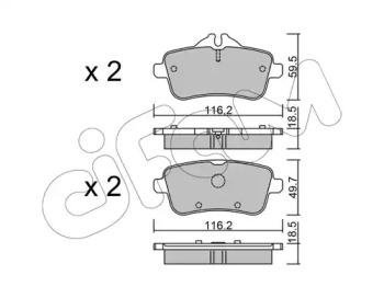 Купить DB Колодки тормозные задн. W166/X166/W176 A/GL/M Class 11- Mercedes M-Class, CLA-Class, GL-Class, W176, GLA-Class, GLE-Class, GLS-Class CIFAM 822-968-0 (фото1) подбор по VIN коду, цена 871 грн.