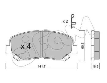 Гальмівні колодки пер. Mazda CX-5 11- Akebono CIFAM 822-969-0