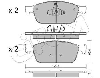 FORD Тормозн.колодки передн.Focus III ST 12-,Kuga II 13-,Transit Connect 15- CIFAM 822-989-0