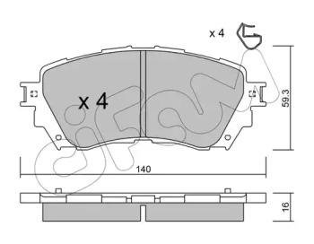 MAZDA Тормозные колодки передн.Mazda 6 12- CIFAM 822-994-0