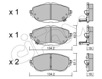 Колодки тормозные перед. Auris/Corolla (13-18) CIFAM 822-998-0