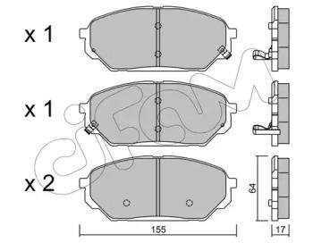 HYUNDAI Колодки тормозные передн.IX55 CIFAM 822-999-0