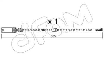 BMW датчик. гальм. колод. передн. X1 BMW X1, E90, E91, E92 CIFAM su.299