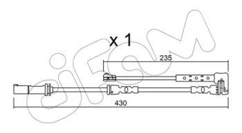 MINI датчик зносу гальм. колод. CIFAM su.311