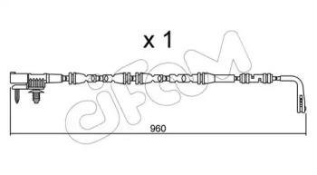 LAND ROVER датчик износа задн. тормозов. колодок Land Rover Range Rover, Discovery CIFAM su.317