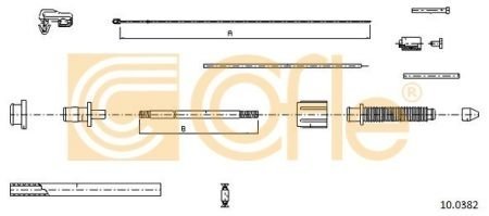 Трос акселератора Renault 19, Clio, Safrane, 1,4-3,0, 91- COFLE 10.0382