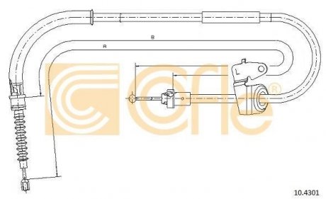Купить Трос ручника Mini Cooper COFLE 10.4301 (фото1) подбор по VIN коду, цена 1073 грн.