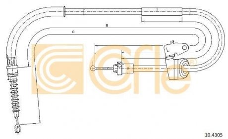 Купить Трос ручника Mini Cooper COFLE 10.4305 (фото1) подбор по VIN коду, цена 1127 грн.