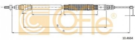 Купить Трос ручника Citroen C4 COFLE 10.4664 (фото1) подбор по VIN коду, цена 686 грн.