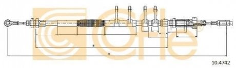 Трос ручного тормоза перед. Ducato/Boxer 06- (2645/2390) (база 3800) Fiat Ducato, Peugeot Boxer, Citroen Jumper COFLE 10.4742