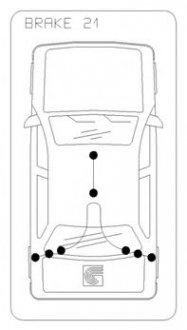 Трос ручного тормоза перед. Ford Focus 01-04 COFLE 10.5360