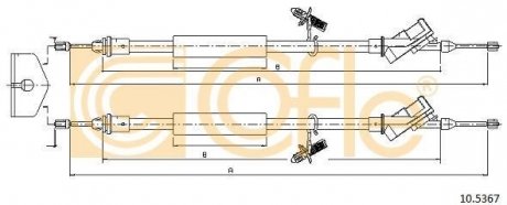 Купить Трос ручника Ford Focus COFLE 10.5367 (фото1) подбор по VIN коду, цена 1123 грн.