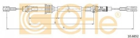 Трос ручного гальма перед. Opel Movano/Renault Master/Nissan Interstar 10/97- 1175/946 COFLE 10.6852