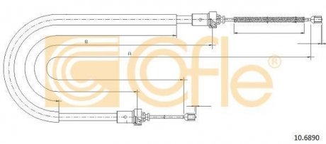 Трос ручника Renault Logan COFLE 10.6890