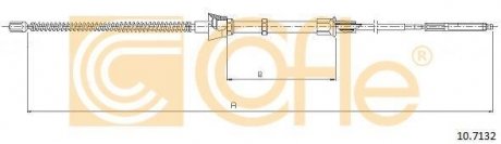 Купить Трос ручника Seat Ibiza, Volkswagen Polo, Seat Cordoba, Volkswagen Golf COFLE 10.7132 (фото1) подбор по VIN коду, цена 396 грн.