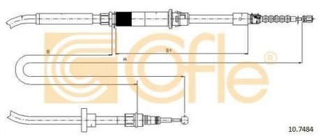 Трос ручника Volkswagen Passat COFLE 10.7484