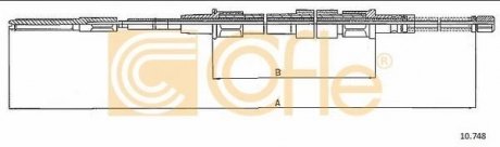 Трос ручника Volkswagen Passat COFLE 10.748