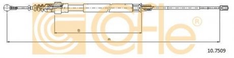 Трос ручного тормоза зад. лев./прав. Audi A3 Seat Leon Skoda Octavia, Yeti VW Jetta III, Scirocco 1.2TSI-3.2 V6 quattro 05.03- COFLE 10.7509