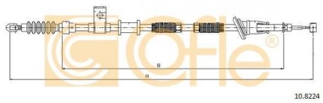 Трос ручника COFLE 10.8224