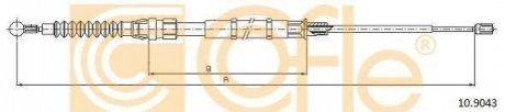 Купить Трос ручника Skoda Superb COFLE 10.9043 (фото1) подбор по VIN коду, цена 634 грн.