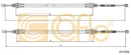 Купить Трос ручника Smart Roadster, Fortwo COFLE 10.9336 (фото1) подбор по VIN коду, цена 1365 грн.