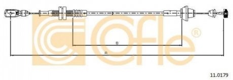 Купить Трос акселератора Ford Escort COFLE 11.0179 (фото1) подбор по VIN коду, цена 509 грн.