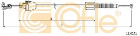 Купить Трос акселератора Renault Kangoo, Clio COFLE 11.0271 (фото1) подбор по VIN коду, цена 523 грн.