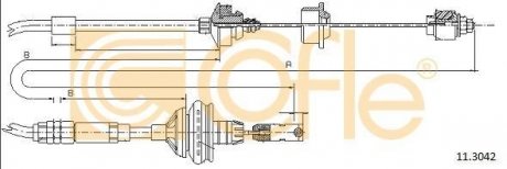 Трос сцепления COFLE 11.3042