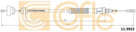 Купити Трос зчеплення Peugeot 806, Citroen Jumpy, Fiat Scudo, Peugeot Expert COFLE 11.3922 (фото1) підбір по VIN коду, ціна 1325 грн.