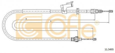 Трос ручного тормоза зад. П Ford Galaxy (WA6) 2006/05-2015/06 Ford Galaxy, S-Max COFLE 11.5495