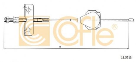 Купити Трос ручника Ford Mondeo COFLE 11.5513 (фото1) підбір по VIN коду, ціна 684 грн.