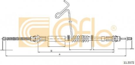 Трос ручника Ford Transit COFLE 11.5572