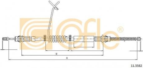 Трос ручника Ford Transit COFLE 11.5582