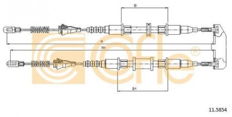 Трос ручника Opel Kadett, Astra COFLE 11.5854