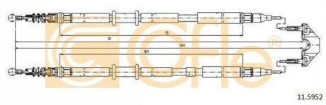 Трос ручника Opel Astra COFLE 11.5952