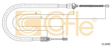 Купити Трос ручника Renault Clio COFLE 11.6585 (фото1) підбір по VIN коду, ціна 495 грн.