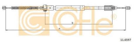 Трос ручного тормоза Renault Clio COFLE 116597