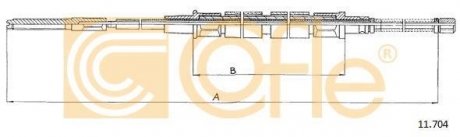 Трос ручника Volkswagen Golf, Jetta, Scirocco COFLE 11.704