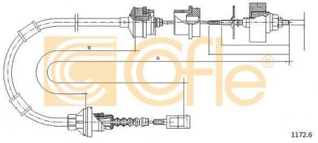 Трос зчеплення Peugeot Boxer, Fiat Ducato, Citroen Jumper COFLE 1172.6